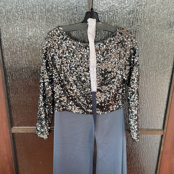 Sachin & Babi Colette Gown - Gunmetal new with tags. Size 6 NWT - Picture 11 of 15